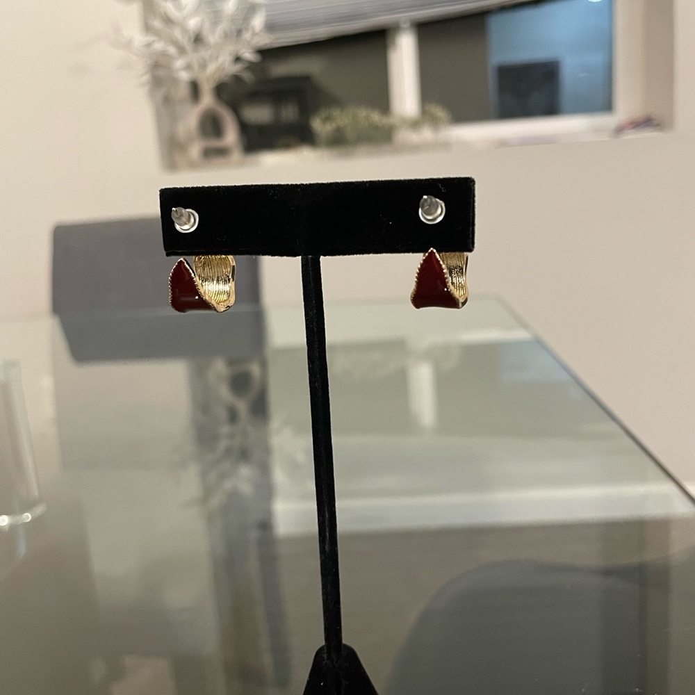 Small maroon hoops - Picture 2 of 3